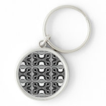 black and white pattern key chains