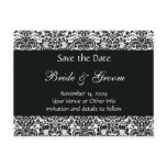 Black and White Personalized Damask Save the Date