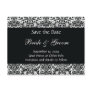 Black and White Personalized Damask Save the Date