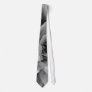 Black and White Petal Abstract Neckties