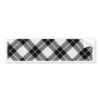 Black and White Plaid Bumper Sticker