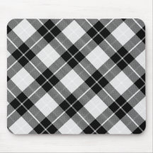 Black and White Plaid Mousepads