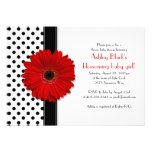 Black and White Polka Dot Baby Shower Invitation