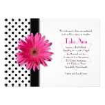 Black and White Polka Dot Bat Mitzvah Invitation