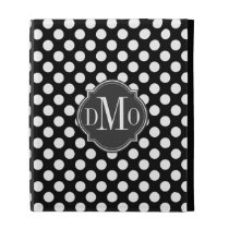 Black and White Polka Dot Pattern Monogram caseable cases