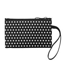 Black and White Polka Dot Pattern. Spotty. Change Purse