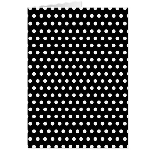 Black and White Polka Dot Pattern. Spotty. Greeting Cards
