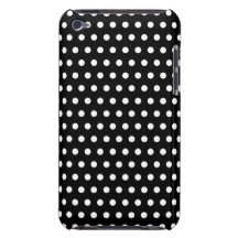 Black and White Polka Dot Pattern. Spotty. Barely There iPod Covers