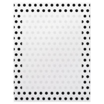 Black and White Polka Dot Pattern. Spotty. Customized Letterhead