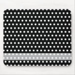 Black and White Polka Dot Pattern. Spotty. Mousepads