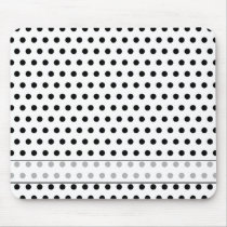 Black and White Polka Dot Pattern. Spotty. Mousepads