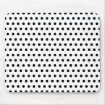 Black and White Polka Dot Pattern. Spotty. Mousepads