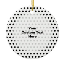 Black and White Polka Dot Pattern. Spotty. Christmas Ornament