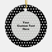 Black and White Polka Dot Pattern. Spotty. Ornaments