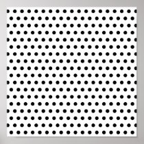 Black and White Polka Dot Pattern. Spotty. Posters