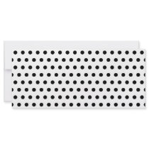 Black and White Polka Dot Pattern. Spotty. Personalized Rack Card
