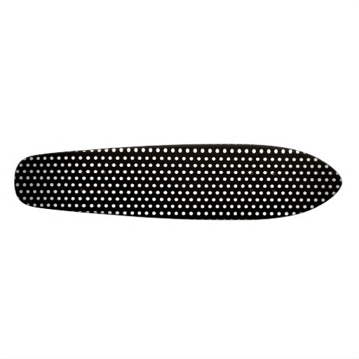Black and White Polka Dot Pattern. Spotty. Skateboard Decks