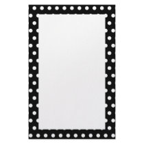 Black and White Polka Dot Pattern. Spotty. Personalized Stationery