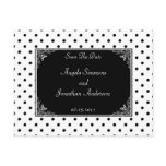 Black and White Polka Dot Save The Date