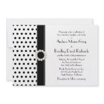 Black and White Polka Dot Wedding Invitation