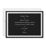 Black and white Polka Dot Wedding Invitation