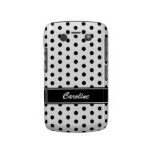 Black and white polka dots BlackBerry Bold case
