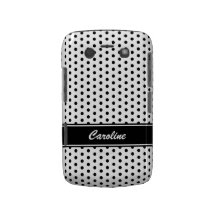 Black and white polka dots BlackBerry Bold case