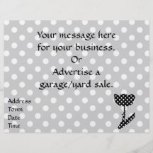 Black and White Polka Dots Flyers