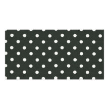 Black and White Polka Dots Picture Card