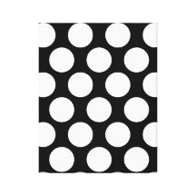 Black and White Polkadot Canvas Print