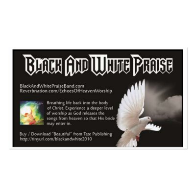 Black And White Praise Business Card Templates by echoesofheaven