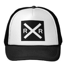 Black And White Railroad Crossing Hat