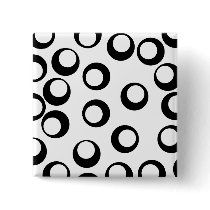 Black and White Retro Circles Pattern. Pins