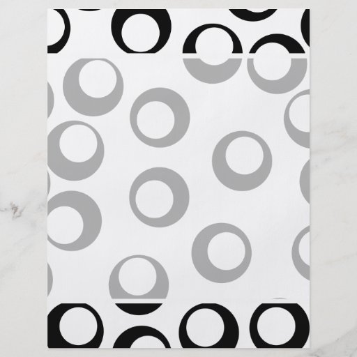 Black and White Retro Circles Pattern. Custom Flyer