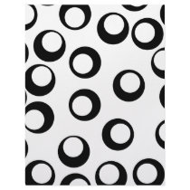 Black and White Retro Circles Pattern. Custom Letterhead