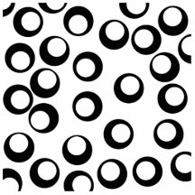 Black and White Retro Circles Pattern. Photo Cut Outs