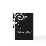 Black and White Reverse Swirl Design Card