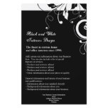 Black and White Reverse Swirl Flyer or Program
