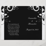 Black and White Reverse Swirl Foldable Program Flyers