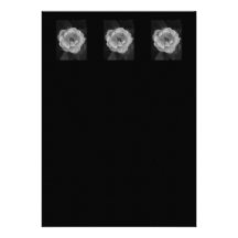 Black and White Rose. Custom Invites