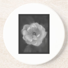 Black and White Rose. Drink Coasters