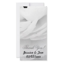 Black and White Rose wedding Custom Photo Card