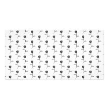 Black and White Roses Pattern. Personalized Photo Card