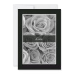 Black and White Roses Vow Renewal Invitation