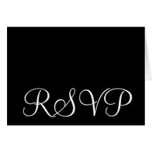 Black and White RSVP Cards for Wedding Invitations