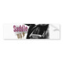 Black and White Saddle Bumper Sticker