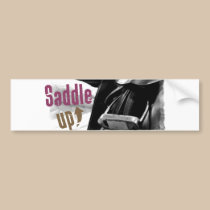 Black and White Saddle bumper stickers
