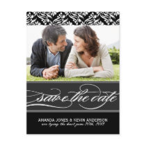 Black and White Save the Date Post Cards
