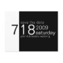 Black and White Save the Date Postcards