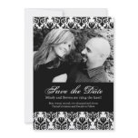 Black and White Save the Date Wedding Template Invites